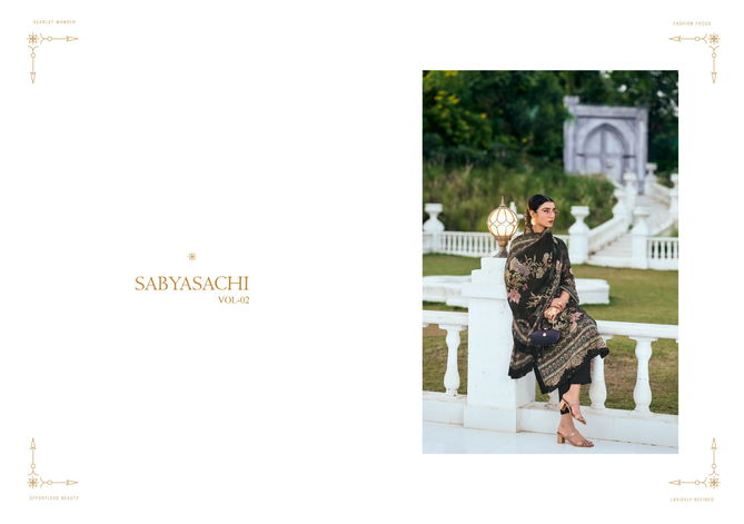 Sabyasachi Vol 2 By Shree Shalika Georgette Printed Embroidery Dress Material Wholesalers In Delhi